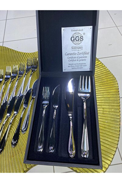 elif aksesuar Ggs Solingen 26 Parça Balık Çatal Bıçak Takımı