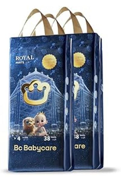 Bc Babycare Babycare Royal Baby Diaper Pants, Size 4, 9-14 kg, 76 Pieces, Pack of 2
