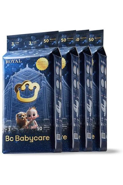 Bc Babycare Babycare Royal Baby Diapers, Size 3 (6-11 kg), Super Mega Pack of 200 Pieces