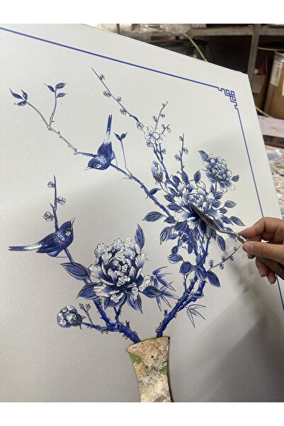 The Mia Blue Blanc Tablo 64x90x4 cm TBL0093