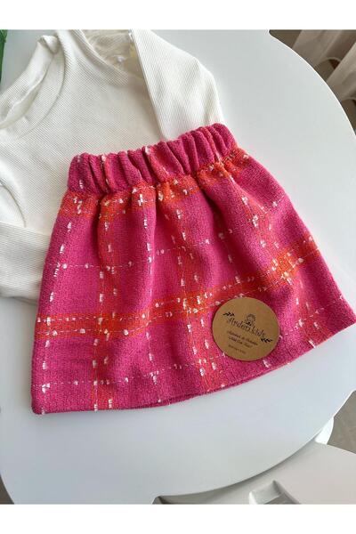 ArdenKids Fuşya Kazayağı Etek