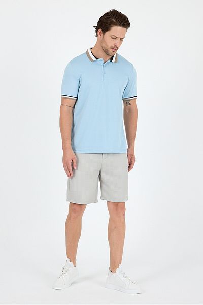 Rodi Men's American Style Polo Collar T-Shirt Relaxed Fit, Summer Sports T-Shirt 5030
