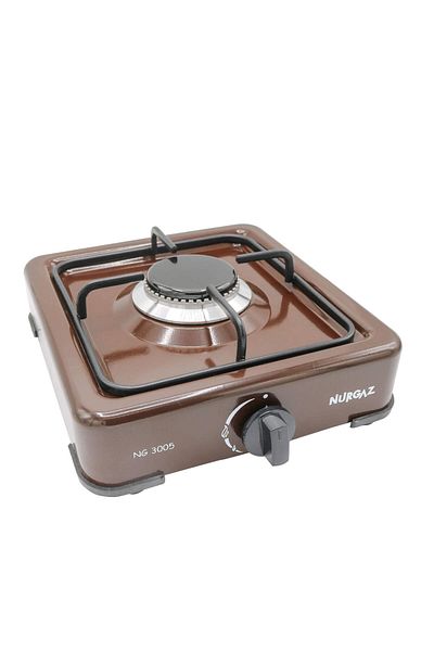 COBI SMART® Gas hob (mini stove) 1 burner NURGAZ, 1600 W, 34x29x8.5 cm, brown - COBI SMART®
