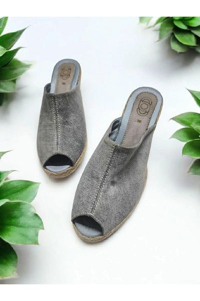 GokceKundura06 Straw slippers