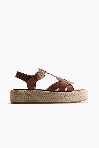 H&M Platformlu Espadril Sandalet