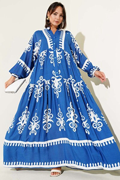 YILMAZBARMAZ γυναικείο φόρεμα με έθνικ σχέδιο