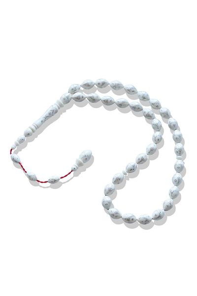 Necati Gün Original Ivory Prayer Beads with Master Craftsmanship Silver Inlaid