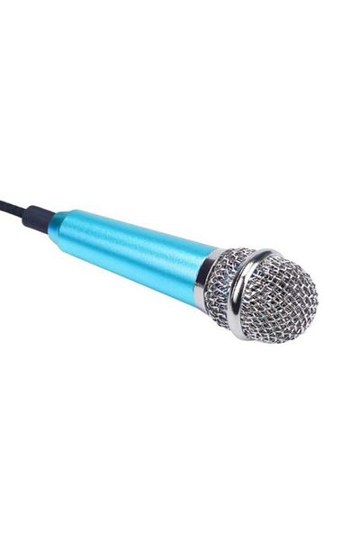 TECHSTAR Microfon profesional ® Bm100, înregistrare vocală și karaoke, 3,5 mm, albastru
