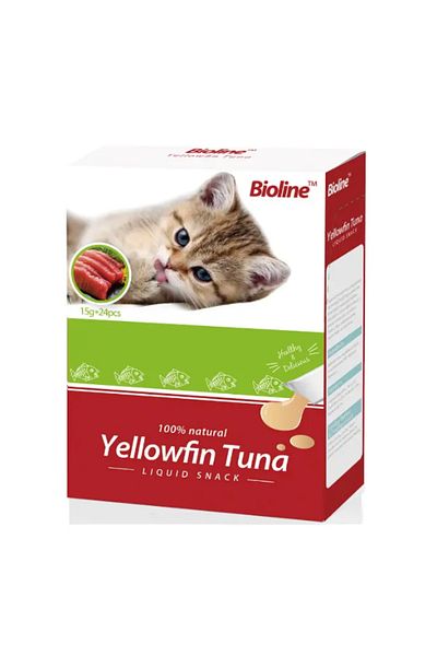 Bioline Yellowfin Tuna Cat Treats 15g x 24 - Savory & Nutritious Feline Snacks