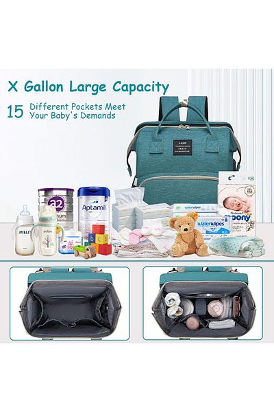 Yelajoy Mother and baby cloth backpack with changing station, multifunctional folding cot