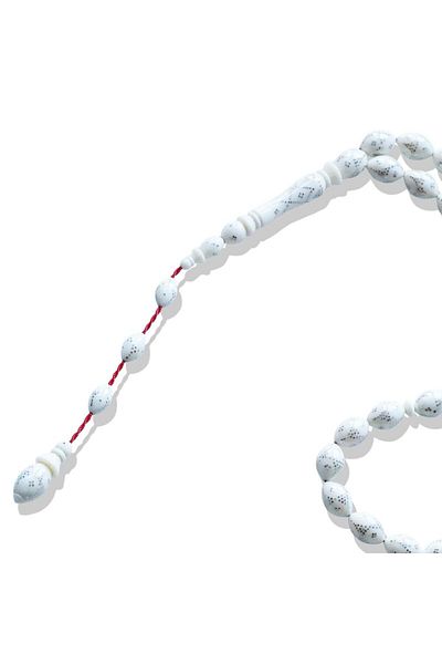 Necati Gün Original Ivory Prayer Beads with Master Craftsmanship Silver Inlaid