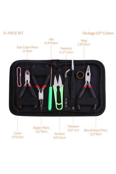 choice2 مجموعة أدوات صنع المجوهرات عالية الجودة مكونة من 9 قطع - مجموعة كماشة...