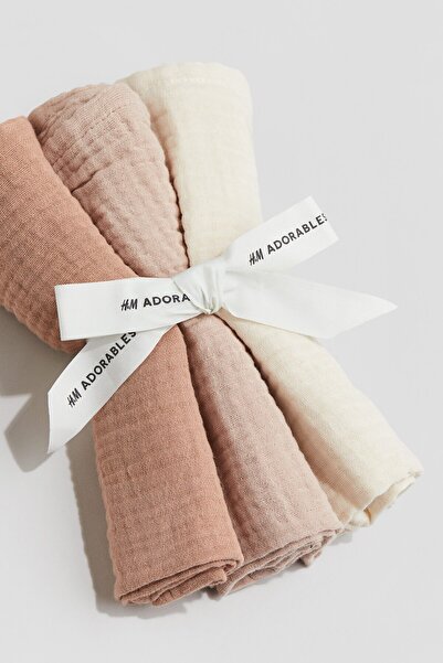 H&M 3'lü Küçük Muslin Omuz Bezi