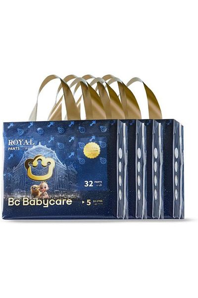 Bc Babycare Babycare Royal Baby Diaper Pants, Size 5, 12-17 kg, 128 Count, Super Mega Pack