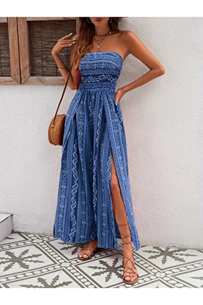 Deridün Yıldız Shoes Women's Collar Gipe Detailed Front Slit Detailed Pattern...