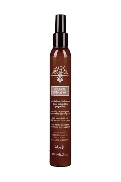 Nook Magic Argan Oil Discipline Thermal Milk Hair Smoothing Spray with Thermal Protection