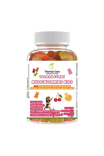 OEM Multivitamins Kids fara zahar, Vegan Gummy Toomax, 60 Jeleuri Gumate
