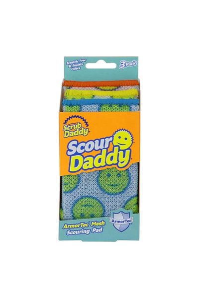 Scrub Daddy 3-Piece ArmorTec Mesh Scouring Pad Set Multicolor