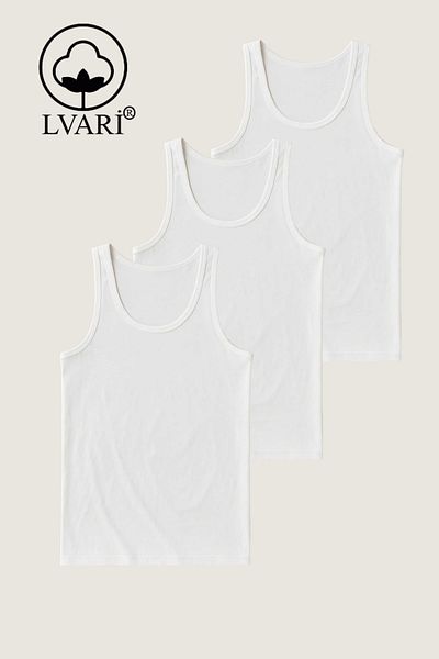 Lvari Cotton Men's 3-Piece Combed Cotton Undershirt