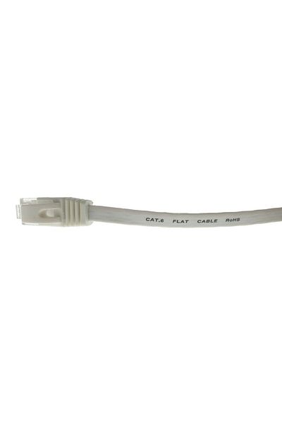 OEM UTP cat.6 cable, 2xRJ45 plug, length 20m, flat, network connection, ethernet, white