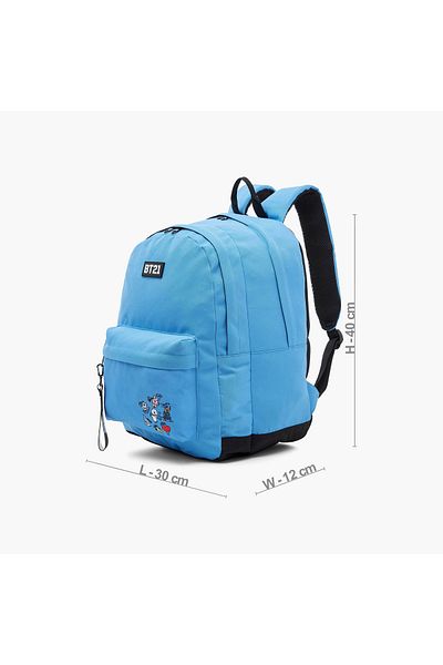 BT21 Printed Backpack with Adjustable Straps and Zip Closure - 16 inches