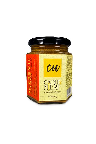 CARUL CU MIERE Honey with cinnamon and mint 240g, MiereMix, Carul cu Miere