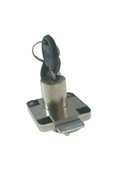 OEM Set de încuietori pentru mobilă cu 2 chei, FAM-65366, 41x28x19mm, argintiu