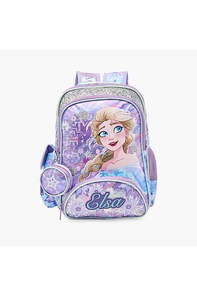 Disney Frozen Print Backpack with Adjustable Shoulder Straps - 14 inches