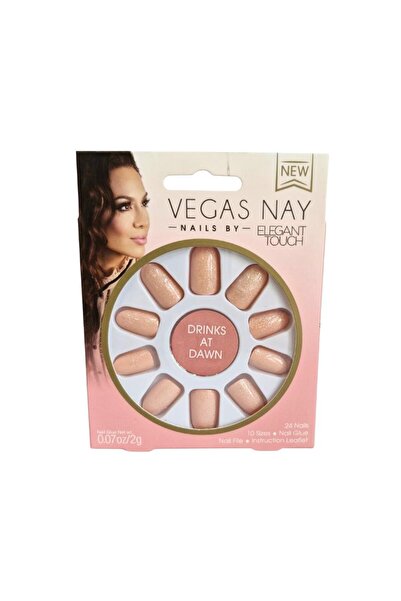 Elegant Touch - Pembe Simli Takma Tırnak -24 Adet