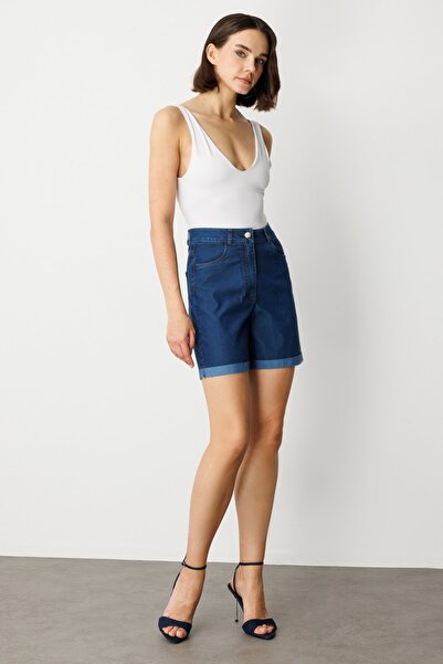 Ekol Duble Paça Kot Şort