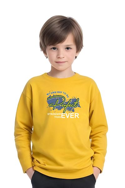 FYK KİDS Boy's Perfect Printed Zero-Collar Religious Bottom-Up Set