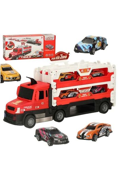 OEM Toy Truck Set for Transporting Race Cars, Trailer, 6 Cars, Catapult