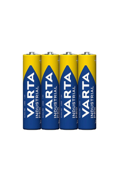 Varta Set de 4 baterii alcaline LR03, Varta Industrial Pro 35673, AAA, 1.5V, în folie