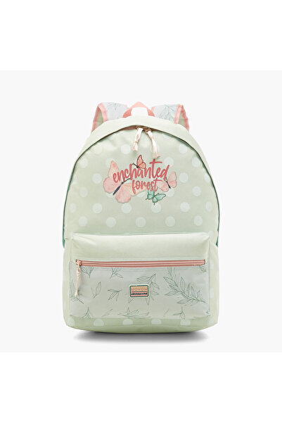 Juniors حقيبة ظهر مطبوعة بسحاب للإغلاق وحمالات كتف قابلة للتعديل - 16 بوصة