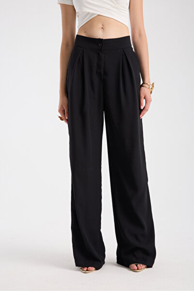 second chance ist. Women's Black Pants Pleated Crepe