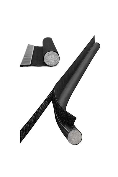 Aptel Draft shield for door, polyester, black, 96x8 cm