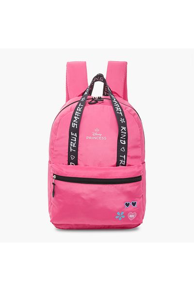 Disney Printed Backpack with Adjustable Shoulder Straps and Zip Closure - 16 inches