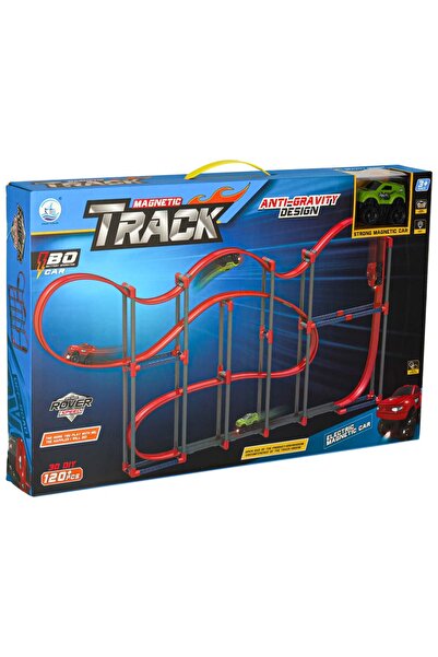 OEM Pista De Curse Auto Antigravitationala, 120 Elemente, Masina Electrica Magnetica, 123x66x8cm