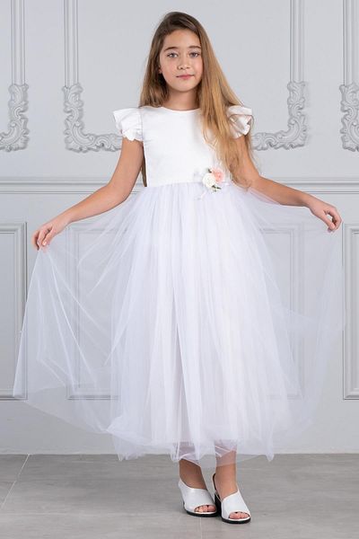 SUBU TASARIM Girl's Tutu Glitter Evening Dress White Tbskvc3009