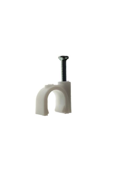 OEM Clemă de cablu, 7 mm, organizare și ghidare, albă, set de 100 de bucăți