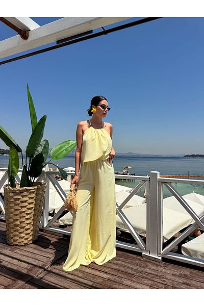 ESRAHELVACI Casual Summer Suit with Rope Strap