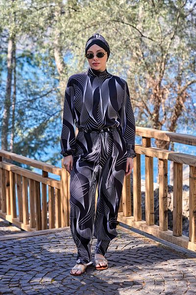 NS TASARIM MAYO Luna Model Lycra Design Hijab Jumpsuit Swimsuit