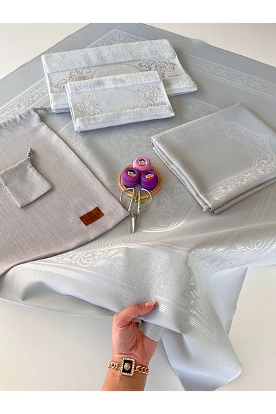 sarra 6-Piece Processable Engagement Wedding Set - Gray