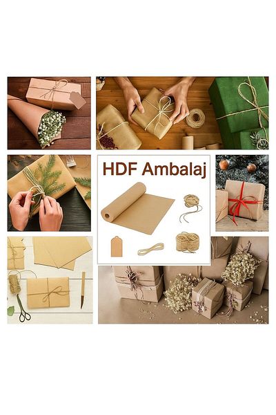 HDF PAZARLAMA Kraft Paper Roll 50cm X 30Meter Packing and Dowry Wrapping Paper Flower Paper