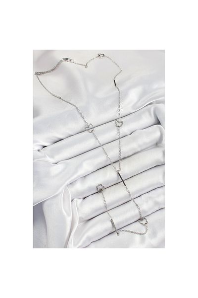 Skygo 316L Steel Butterfly Figured Y Model Silver Color Women's Necklace - Tj-Bko10330