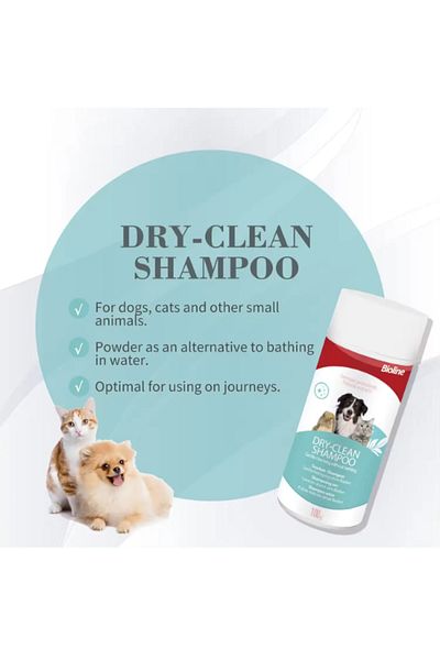 Bioline Bioline Dry Clean Shampoo Foam 100g - Waterless Cleaning for Dogs & Cats