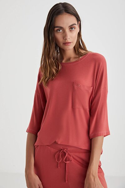 Penyemood Pomegranate Flower Combed Cotton Suit Flexible Viscose Home Wear Set C1T1N19