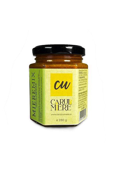 CARUL CU MIERE ImunoMiere, Bee honey with turmeric, cardamom and ginger, MiereMix, 250g
