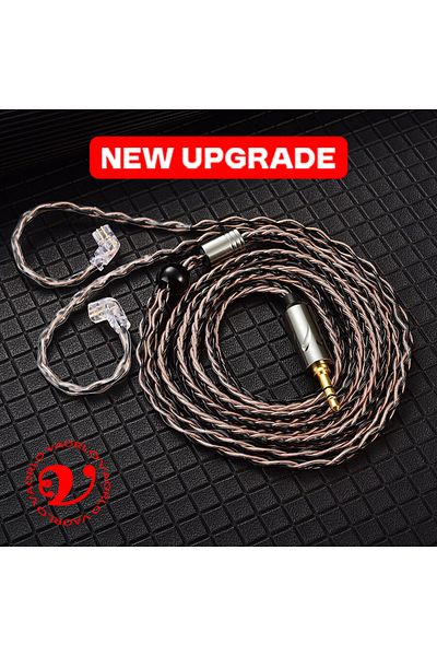 Choice New Brown QKZ T1 Earphone Cable Original QDC Copper Silver-plated Upgrade Wire 3.5mm Wired Headphone