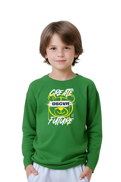 FYK KİDS Boy's Create Future Printed Zero-Collar Muslim Bottom-Up Set